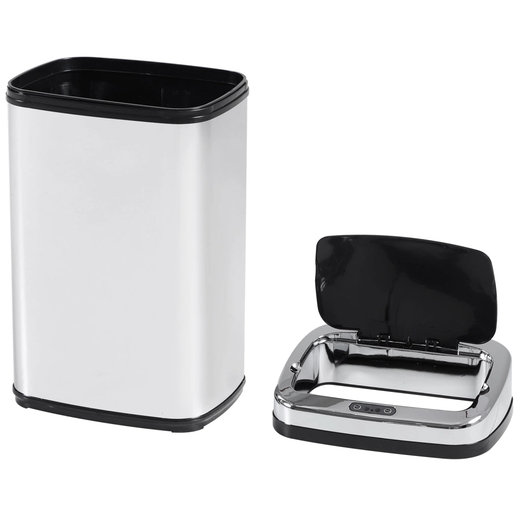 Cestino automatico 30 L con sensore IR, acciaio inox, colore argento