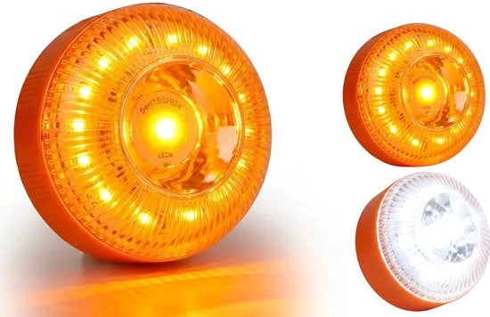 Lampada di Emergenza per Auto con Magnete – Caricabile via USB-C – Luce di Allarme Arancione – Conforme alle Normative Spagnole