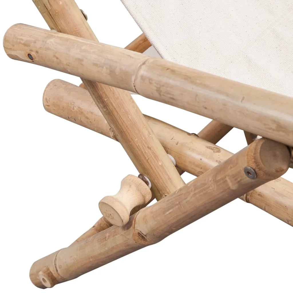 Sedia a Sdraio da Esterno in Legno di Bambù 41893