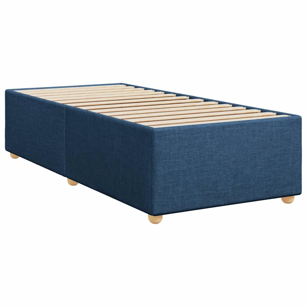 Letto box spring con materasso Blu 90 x 200 cm Tessuto 3453794