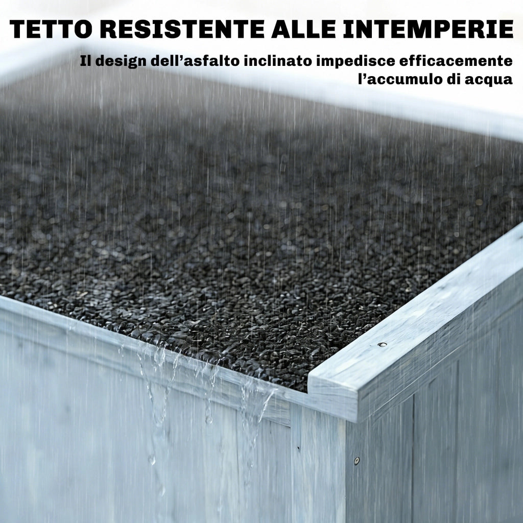 Armadio da Esterno, Capanno per Attrezzi con 2 Scaffali