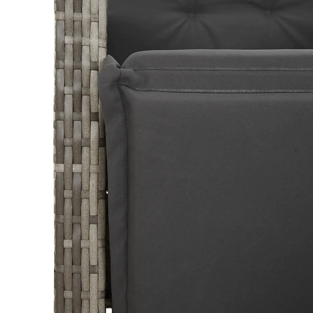 Sedie da Giardino Reclinabili 2 pz con Poggiapiedi Polyrattan 365243