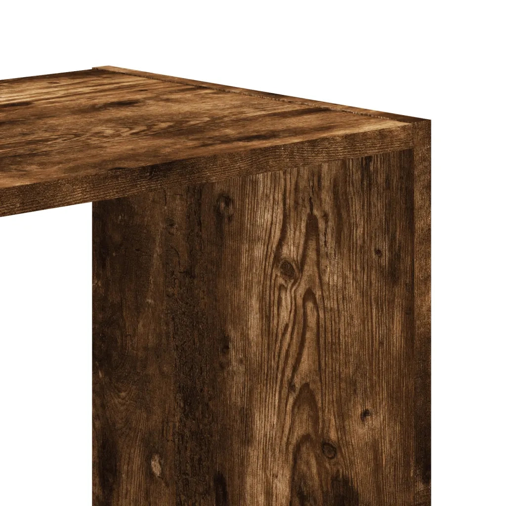 Libreria-Scaffale per Libri-Mobile di Stoccaggio Rovere Fumo 68,5x32x68,5 cm in Legno Multistrato