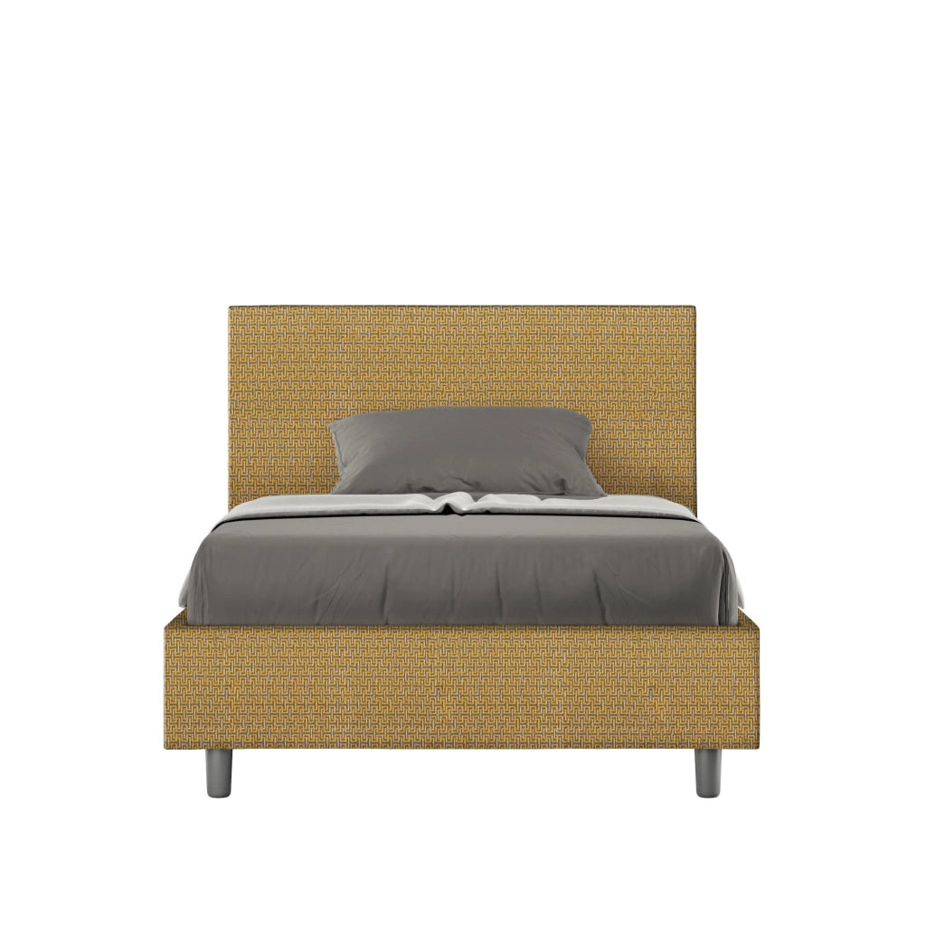 Letto 1 Piazza e Mezzo 120x200 cm con Rete Adele Labirinto 06 Giallo