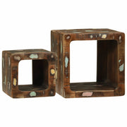 Unità TV 2 pcs Multicolore Legno Recuperato Massello 4104550