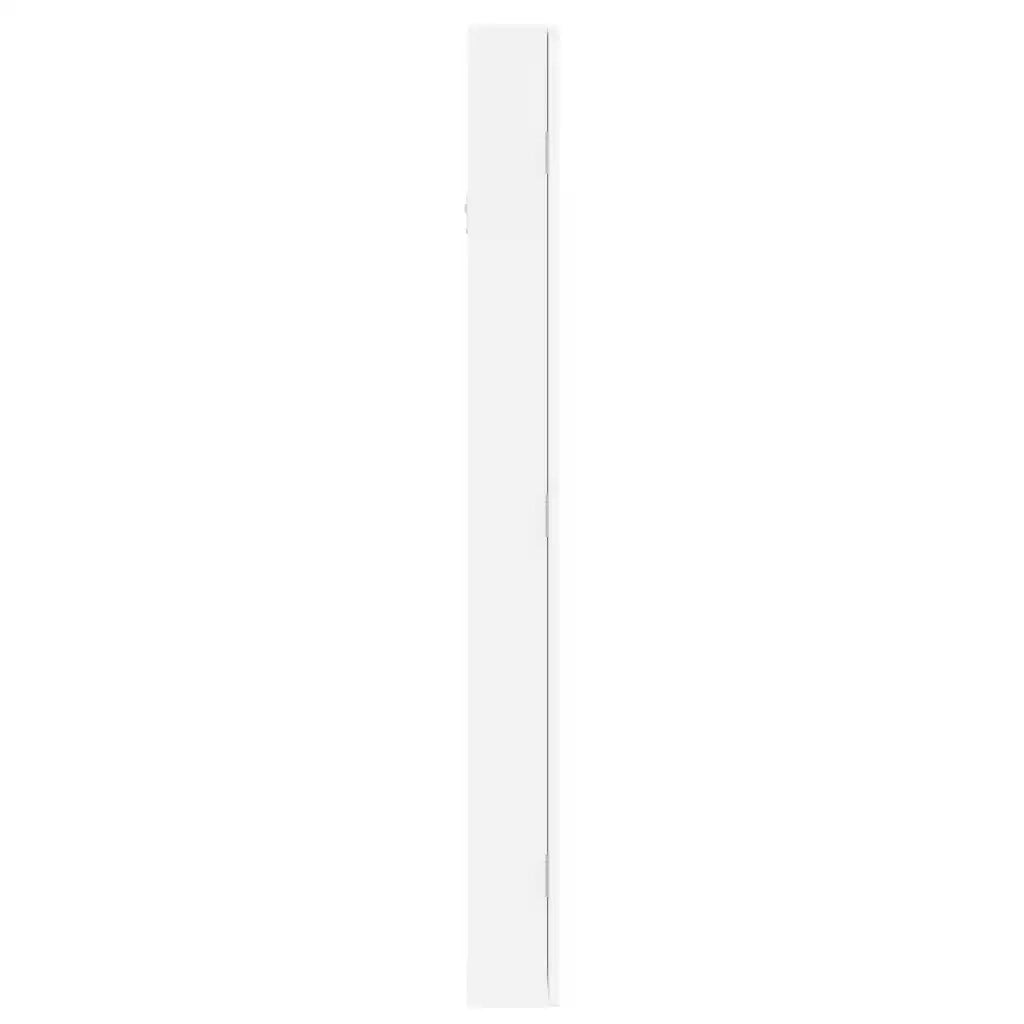 Armadio Portagioie con Specchio a Muro Bianco 37,5x10x106 cm CFW4270207