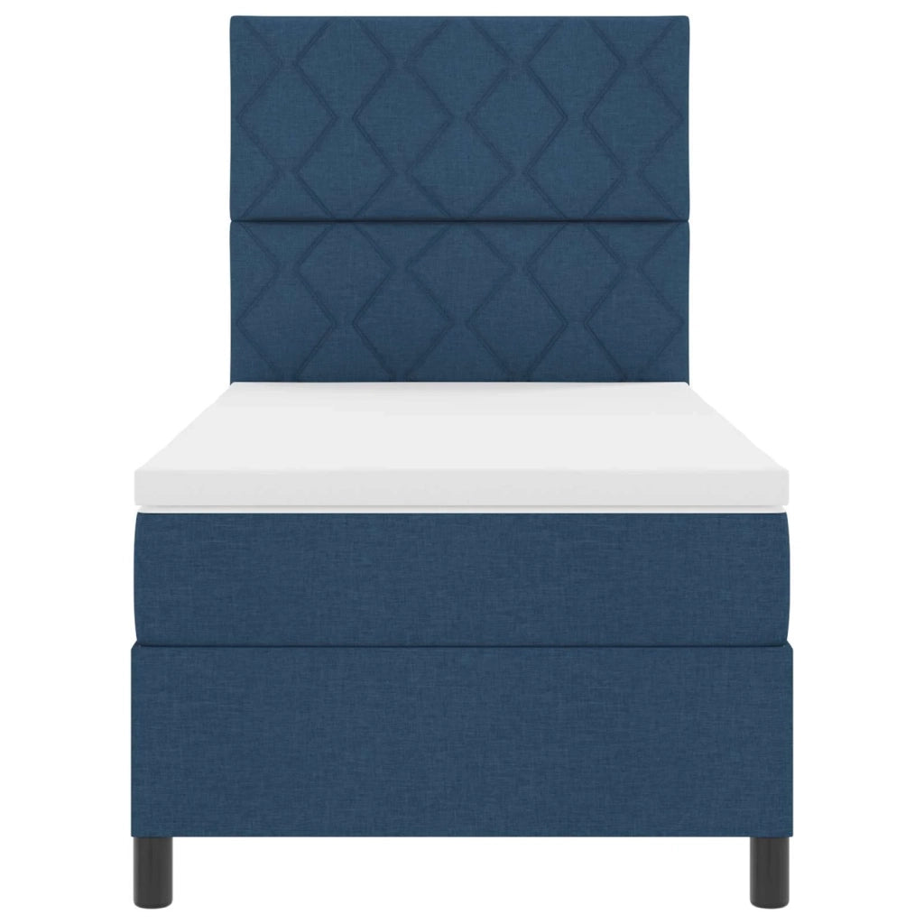 Letto a molle con materasso con led Blu 100 x 200 cm Tessuto
