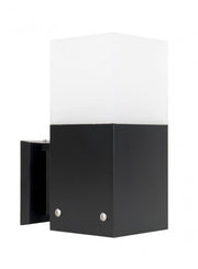 Applique esterna 1 luce SU-MA Cube nera E27 IP44 in alluminio