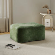 Divano modulare in velluto verde con pouf abbinabile