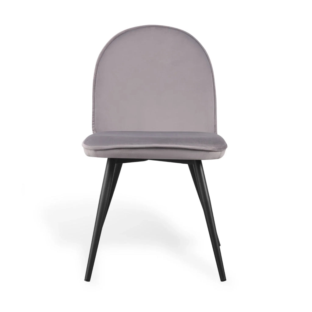 LÚZETE - SEDIA HADLEY IN VELLUTO GRIGIO