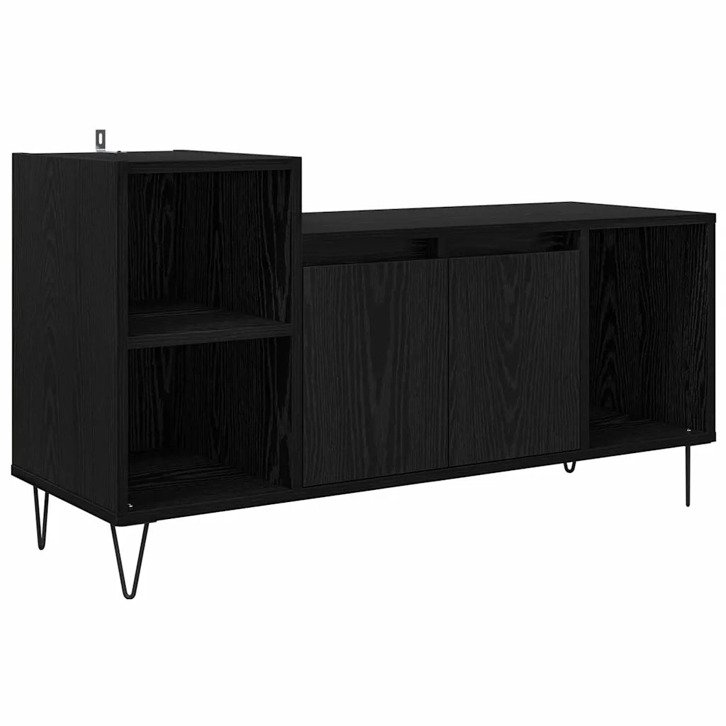Mobile TV-Credenza per TV-Console TV Rovere Nero 100 x 35 x 55 cm Legno multistrato 202016