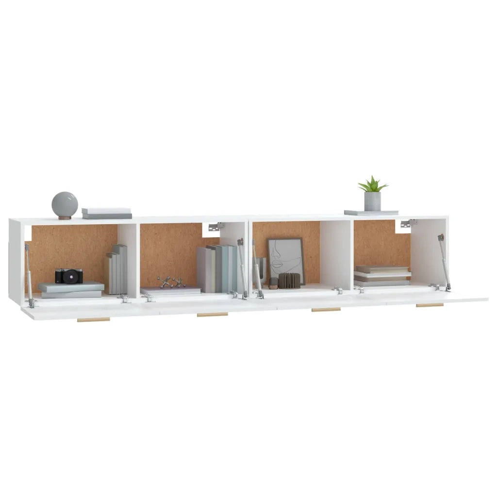 Mobili Parete 2pz Bianco 100x36,5x35 cm in Legno Multistrato 3115660