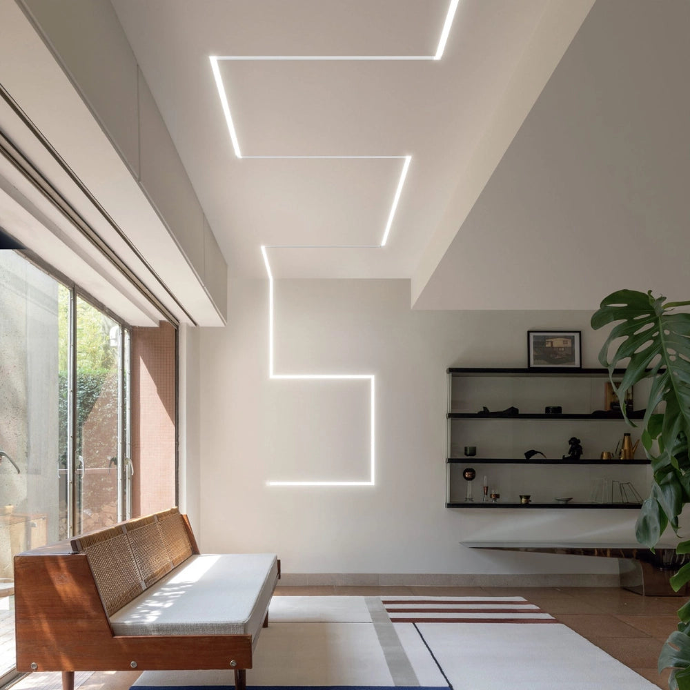 Semilavorato cartongesso fibra alluminio luce led angolo 14,5x29x29 cm 2 pezzi