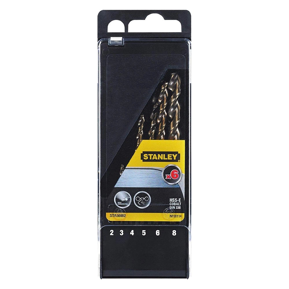 PUNTA PER METALLO HSS-E COBALTO IN SET set 6 pz da mm 2 a 8