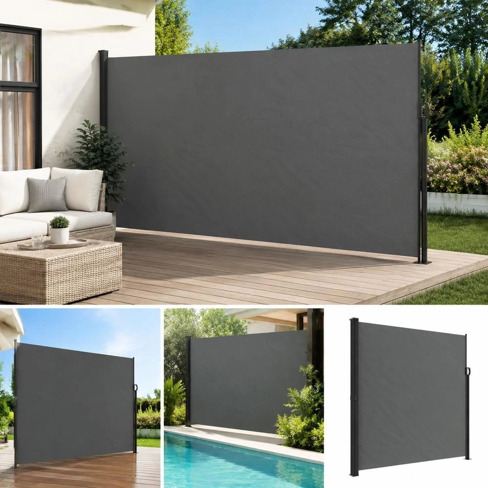 Extendable Side Awning, Anthracite, 220x300 Cm