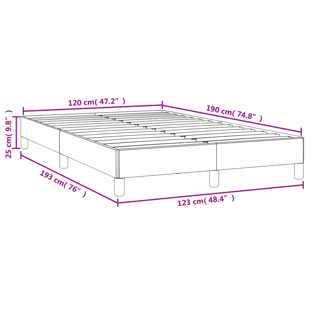 Letto matrimoniale | Letto per adulti | Giroletto senza Materasso Blu 120x190 cm in Tessuto