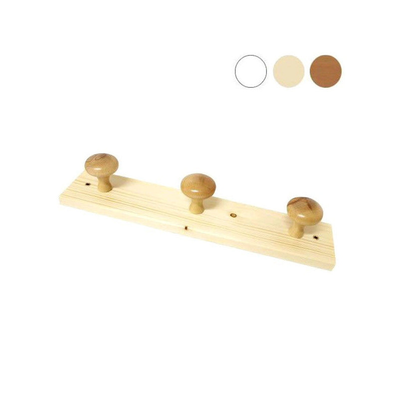 Appendiabiti Legno Posti 3 Noce Xtra