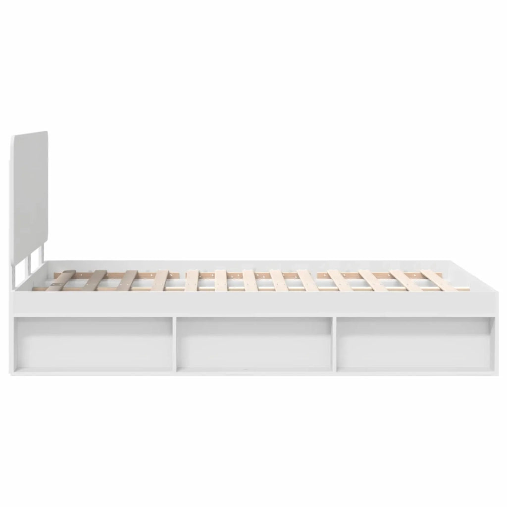 Struttura del letto-Giroletto-Rete del Letto Bianco 120 x 190 cm Pino massello 101016