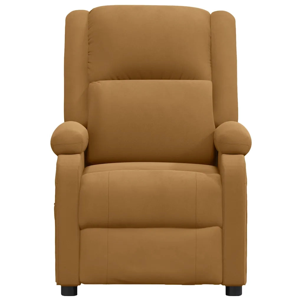 Poltrona Massaggiante Marrone in Velluto 342418