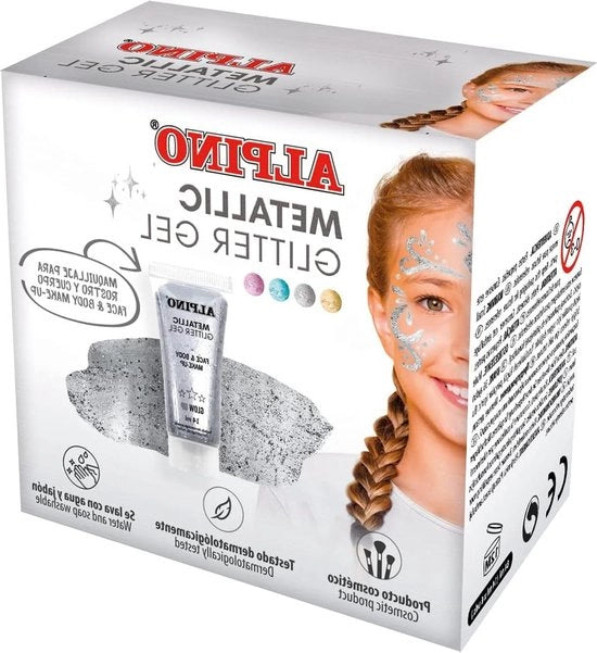 Gel di glitter metallizzato per feste - Argento - Uni 6 pezzi - DL000611