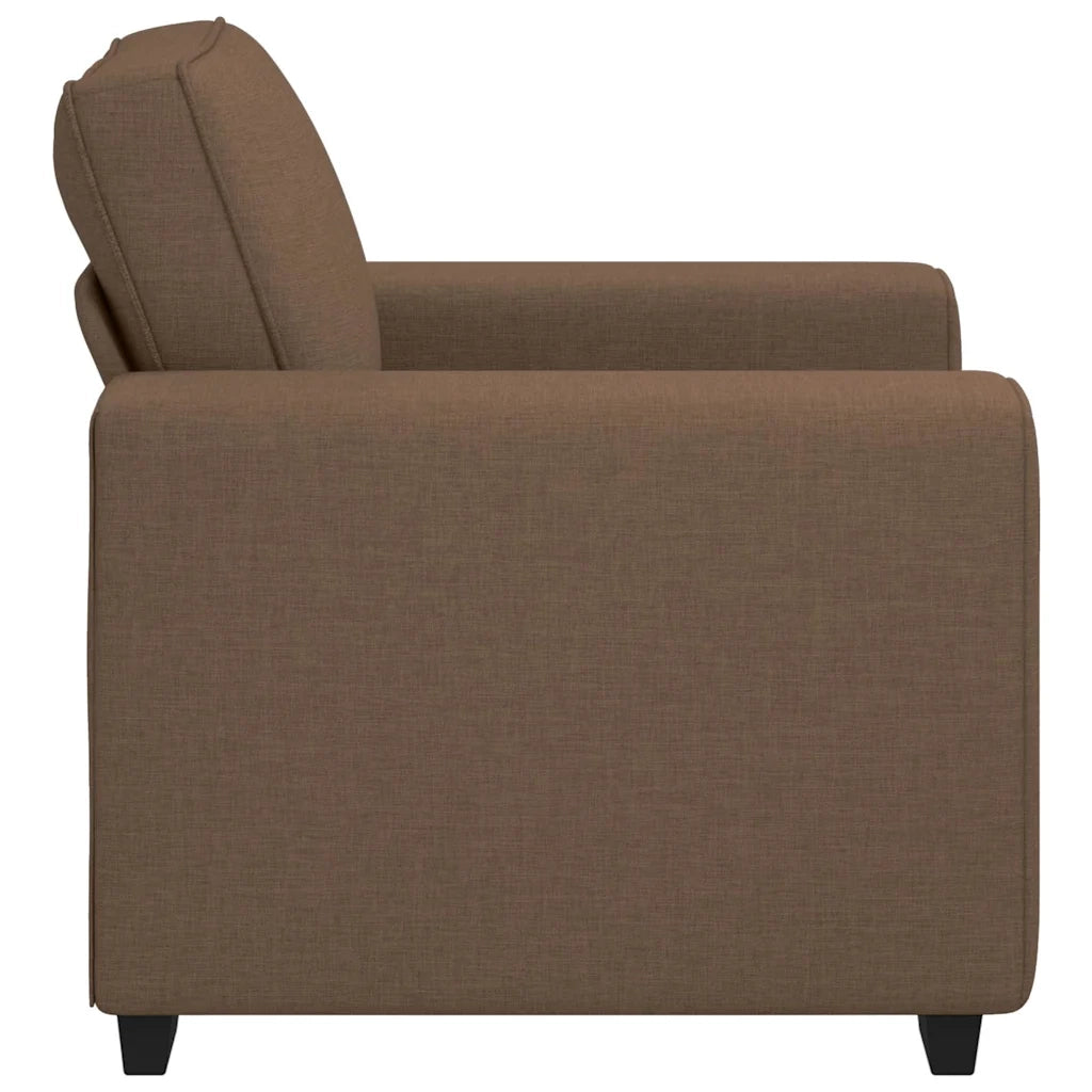 Poltrona | Sedia Relax Marrone 100x77x82 cm in Tessuto