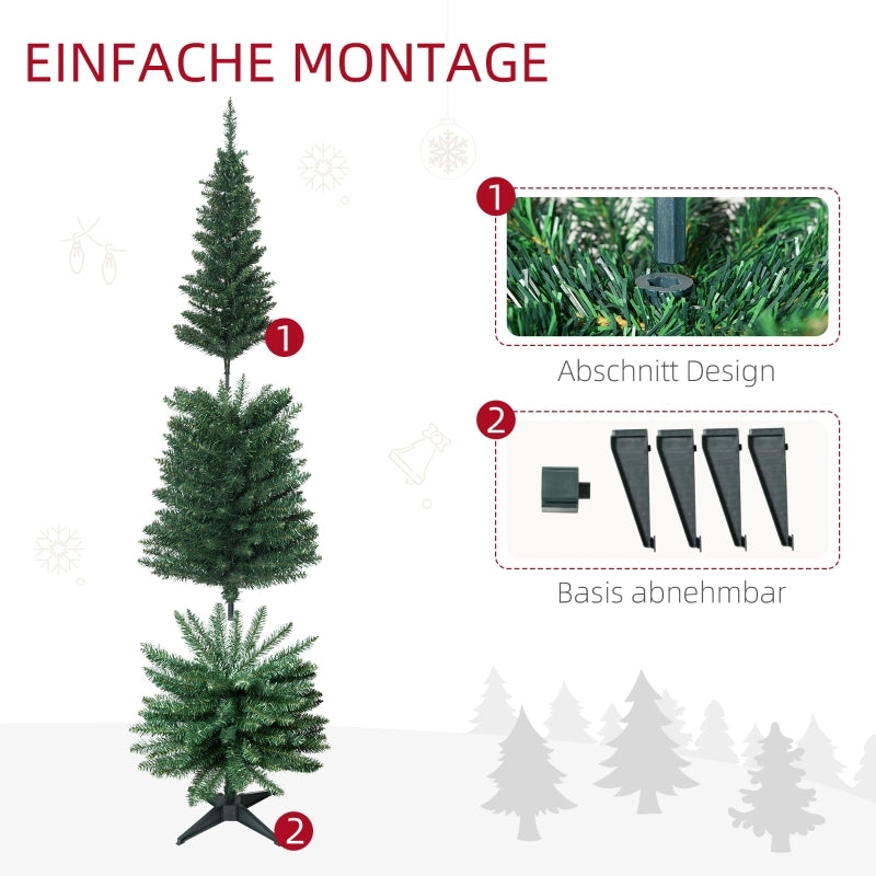 Albero di Natale artificiale verde 180 cm con 390 punte e supporto; struttura smontabile per interni