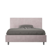 Letto Matrimoniale Extra Large 200x210 cm con Rete e Contenitore Adele Glicine
