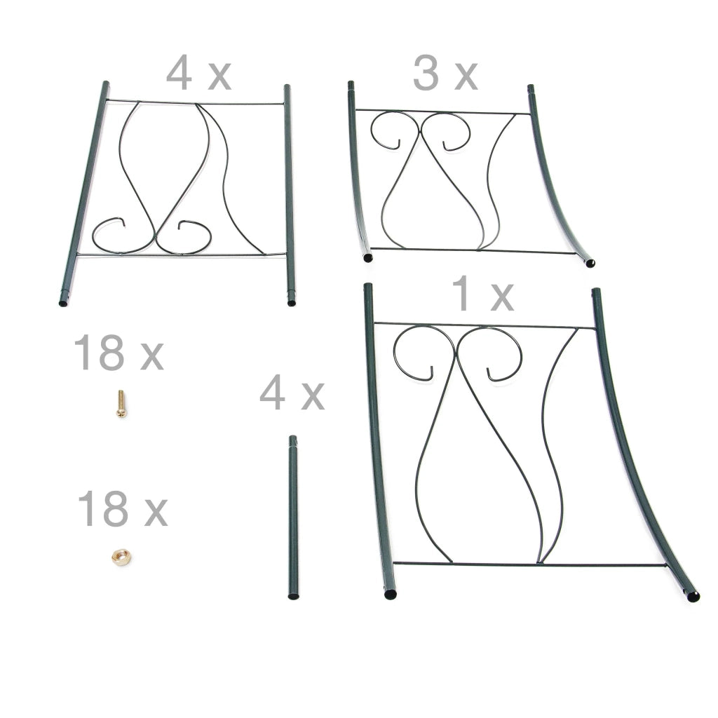 Arco per rose supporto decorativo giardino 233 x 100 x 50 cm in acciaio nero 13_0003177