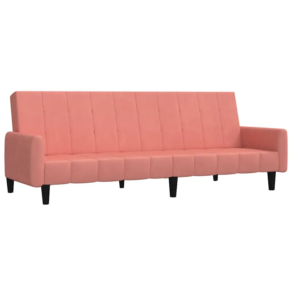 Divano letto | Sof¨¤ letto | Letto singolo a 2 Posti Rosa in Velluto