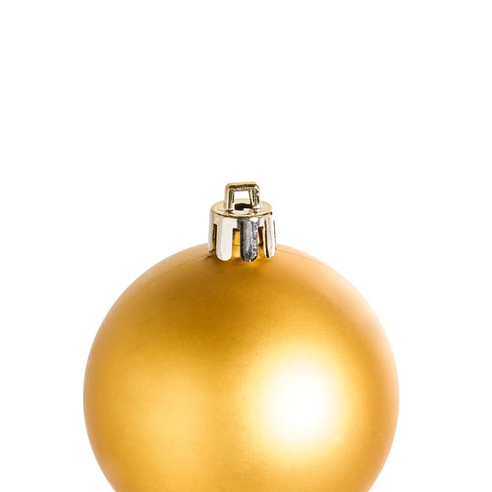 Set di 48 palline di Natale in plastica da appendere all'albero di Natale in stile glamour moderno Kolima dorato