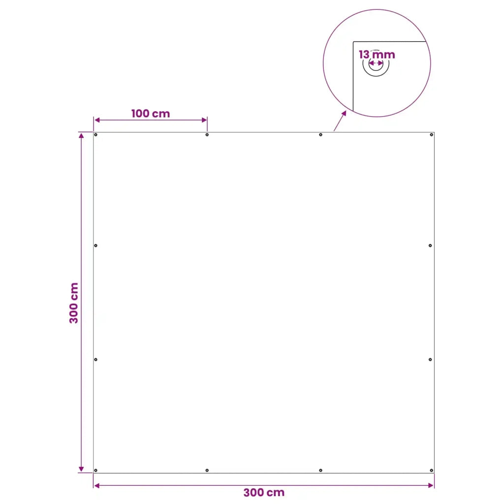 Telo con Occhielli Bianco 3 x 3 m 180 gsm PE 42039400