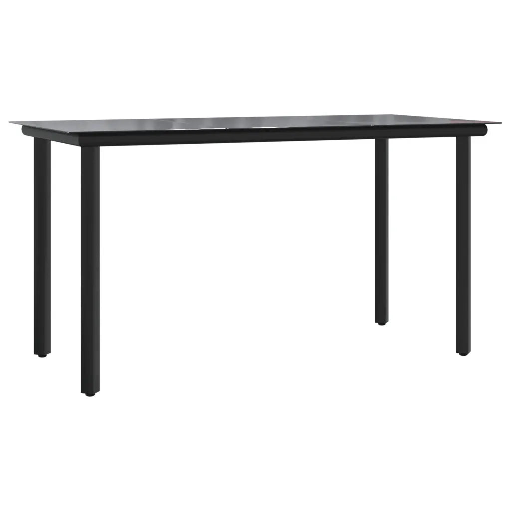 Set Mobili Giardino 11 pz con Cuscini Polyrattan Nero e Grigio 3185166