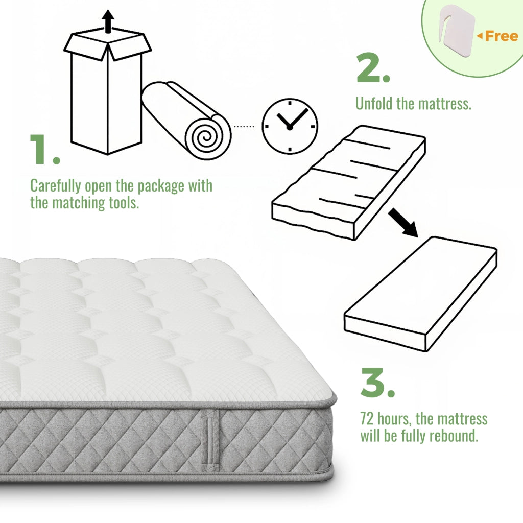 Letto imbottito 140 × 200 cm con rete a doghe e materasso a molle insacchettate; velluto verde scuro