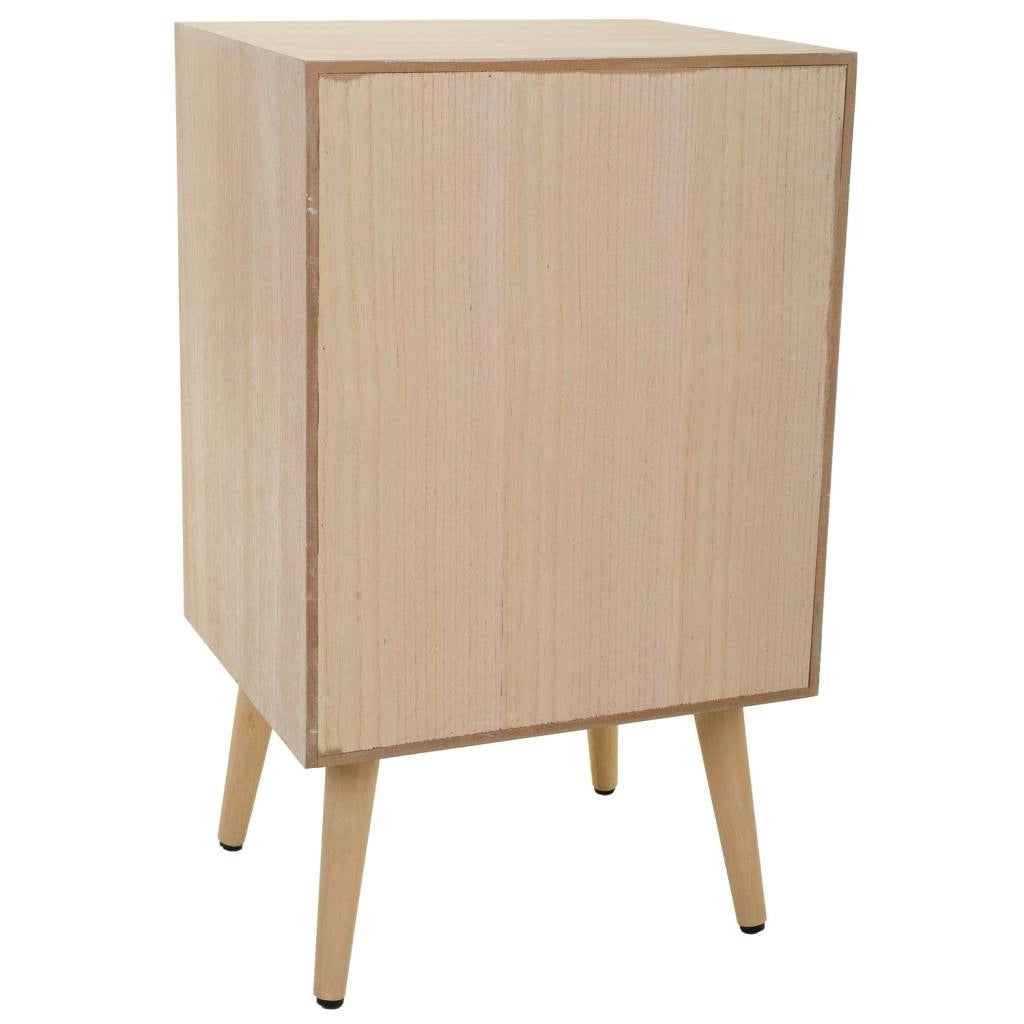 Comodino in MDF e griglia, marrone, 42x36,5x71 cm