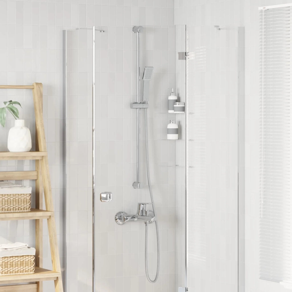Set di doccia con soffione Cromato 150 cm Acciaio Inox CFW8442285