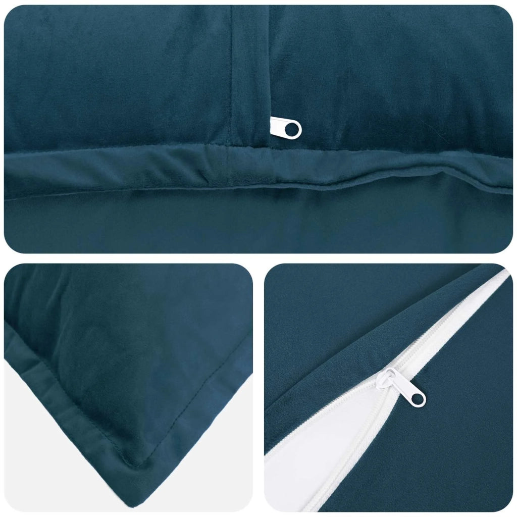 Cuscino con cuscino HOUTEN 2 pz Blu Velluto 933528