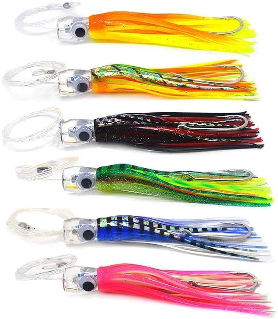 Lancio a Trolling per Pesci Marini - 6 Pezzi - Resistente all'Acqua di Mare - 17cm