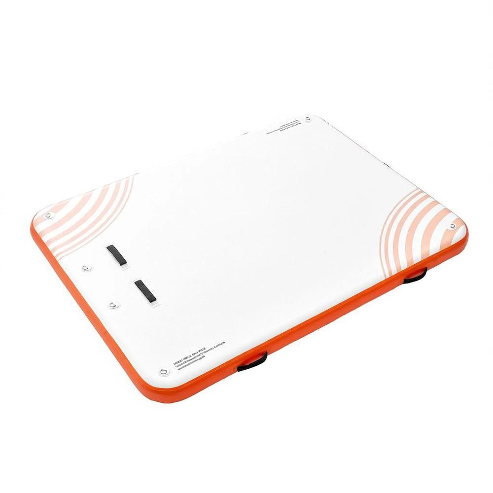 Pontile Galleggiante Gonfiabile 10x8 Piedi Antiscivolo con Borsa Scaletta Rimovibile per Piscina Spiaggia
