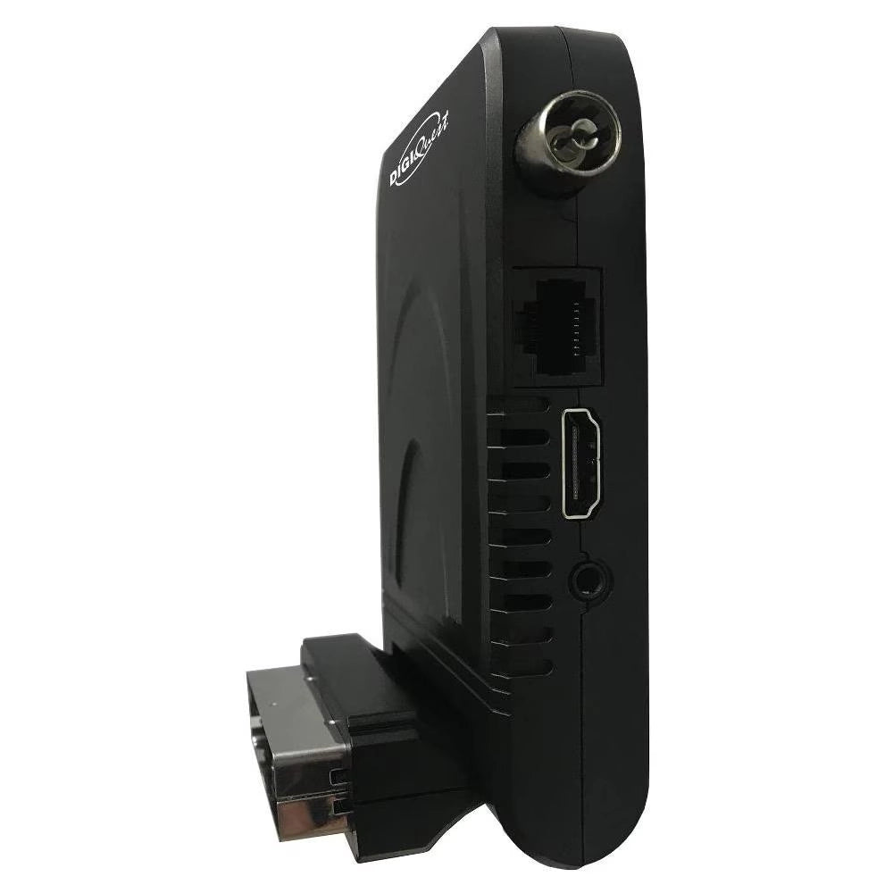 Digiquest decoder invisibile dvb-t2 full hd hdmi scart hd con telecomando nero