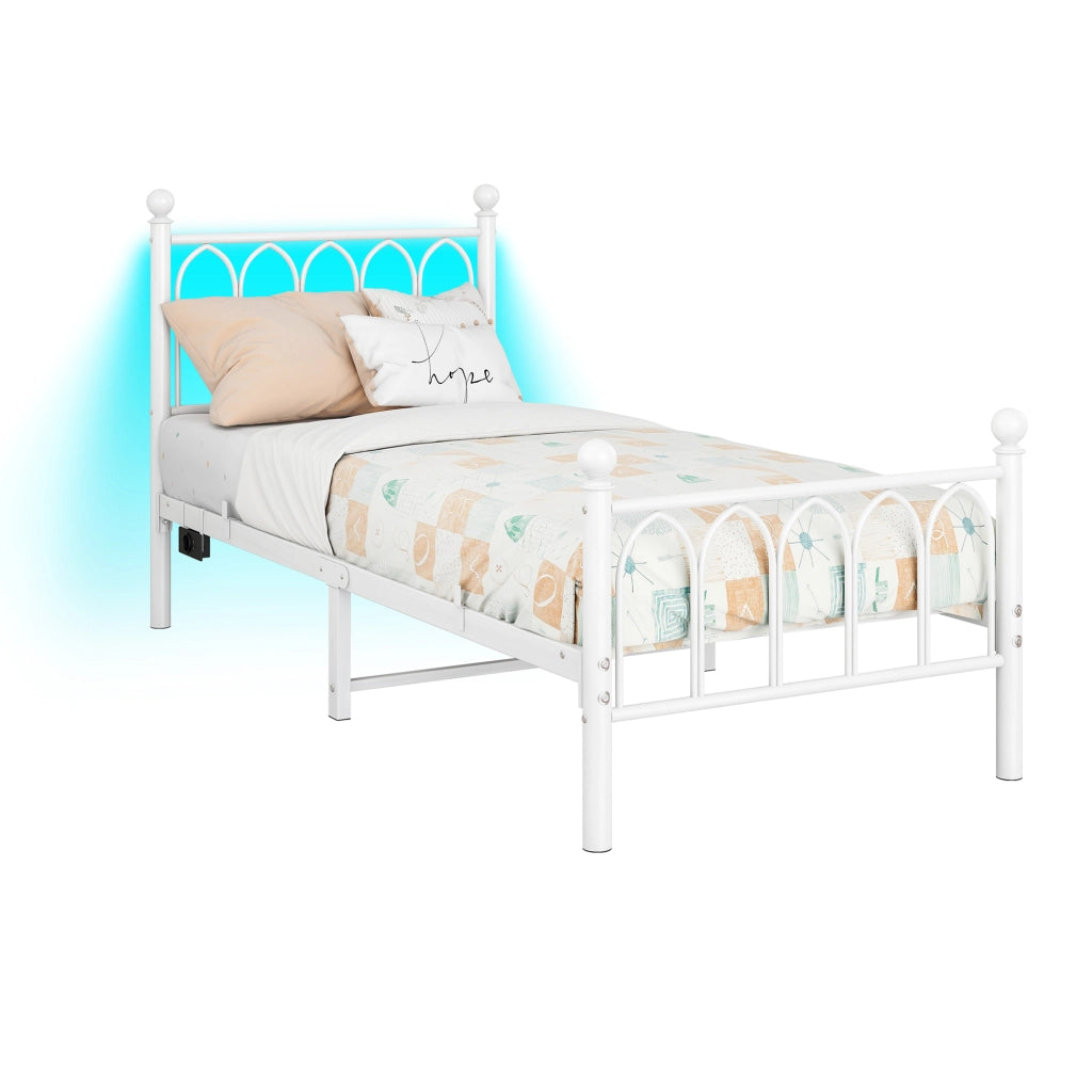 letto in ferro bianco 90 x 200 cm