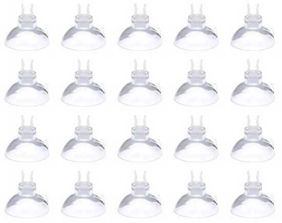 Clip per Zuignap 20 pz - Supporto per Tubo d'Aria Acquario - Transparente - Plastica Flessibile - Alta Capacità di Assorbimento - Facile da Installare