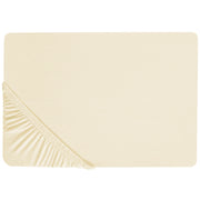 Lenzuolo con angoli cotone giallo 200 x 200 cm con bordi elastici modello classico a tinta unita camera da letto classica