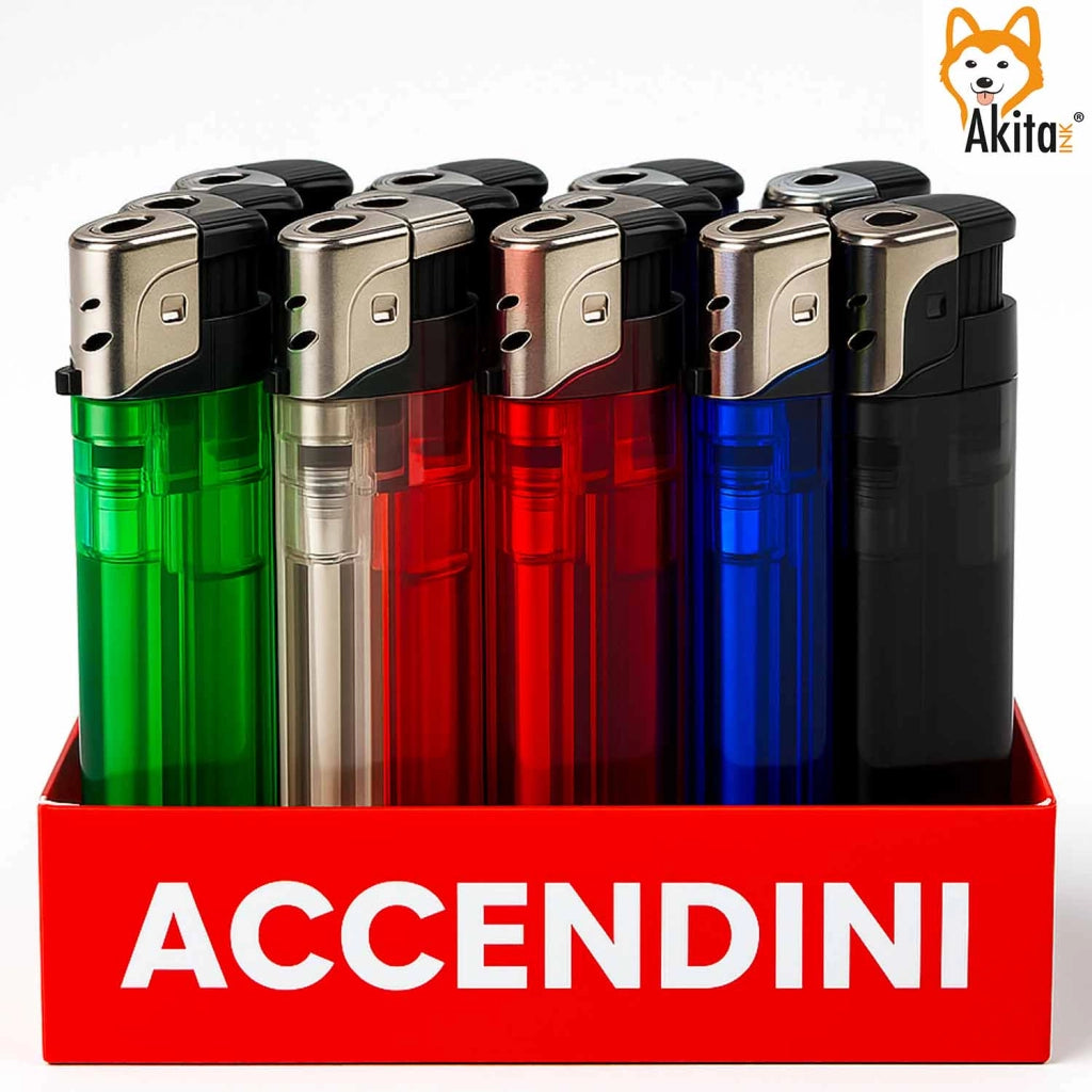 Akitaink 50 Accendini Elettronici Ricaricabili Box