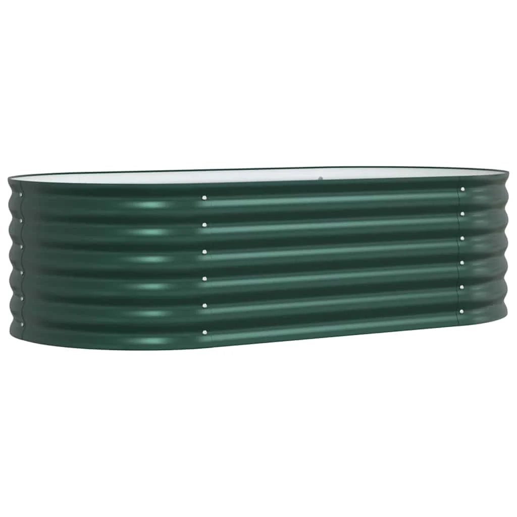 Aiuola rialzata da giardino dal design moderno e minimalista per esterni 160 x 80 x 44 cm acciaio verde 02_0058910