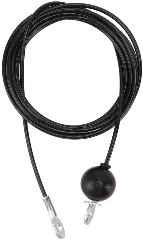 Cavo di resistenza fitness ad alta resistenza - Lunghezza regolabile - Adatto per la palestra in casa - Esercizi di fitness multipli - Installazione facile - Materiale PU nero - Cavo di resistenza fitness