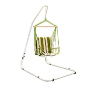 Amaca a poltrona con supporto Sunset a righe Verde H.200/243cm