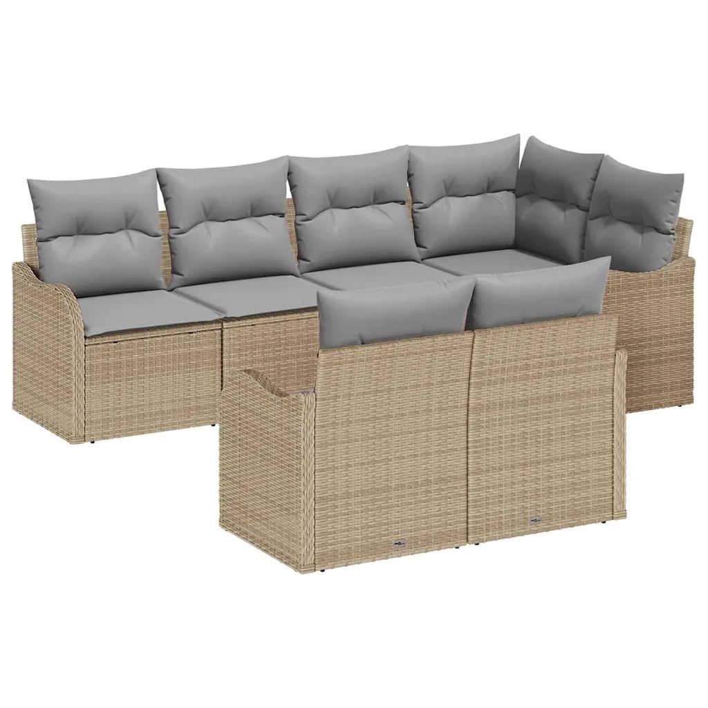 Set Divano da Giardino Beige polyrattan 3345740