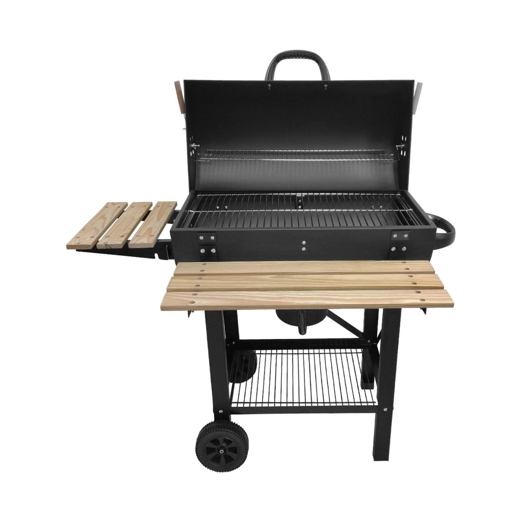 Barbecue a carbonella grill + affumicatore, nero
