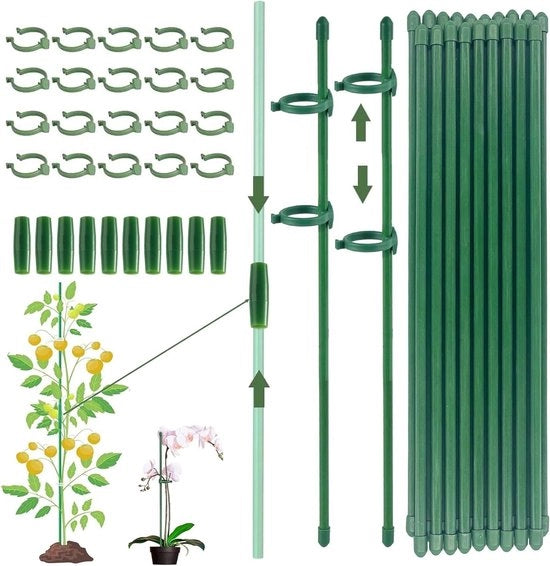 Supporto per fiori 90 pezzi per orchidee fiori da appartamento - Sostegno per piante a staffa aiuto scalare - Stelo di sostegno per fiori - Supporto per fiori - Sostegno per piante