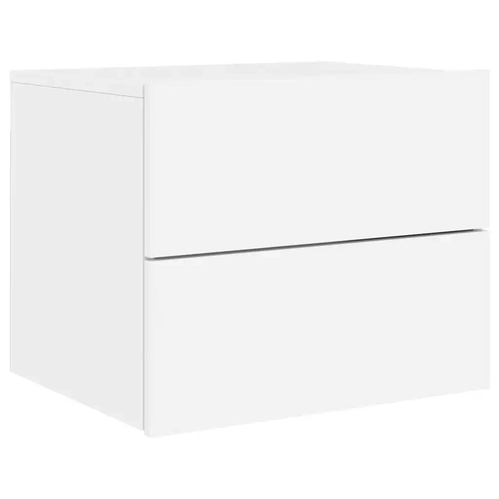 Comodino a Parete con Luci LED Bianco 836812